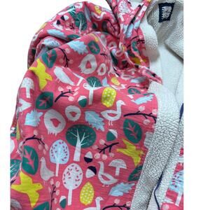 Boden Hooded Robe Fleece Lined Detachable Belt